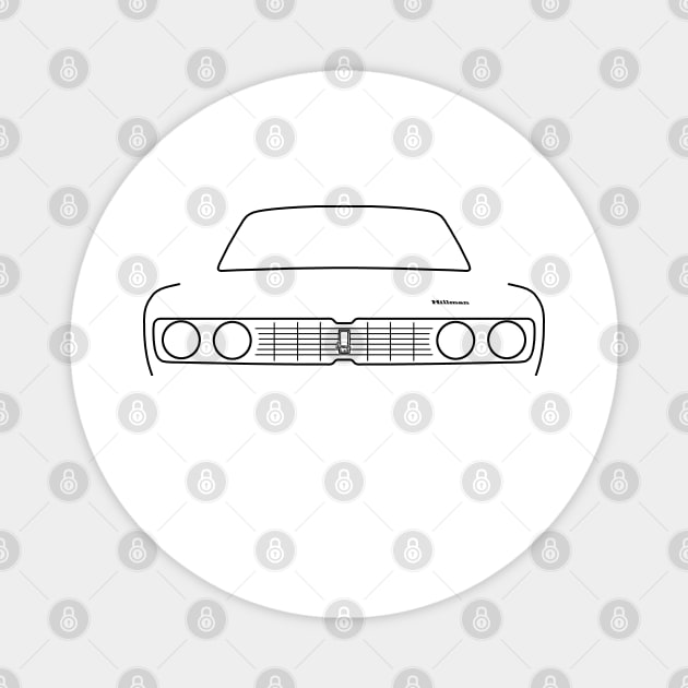 Hillman Avenger outline graphic (black) Magnet by soitwouldseem